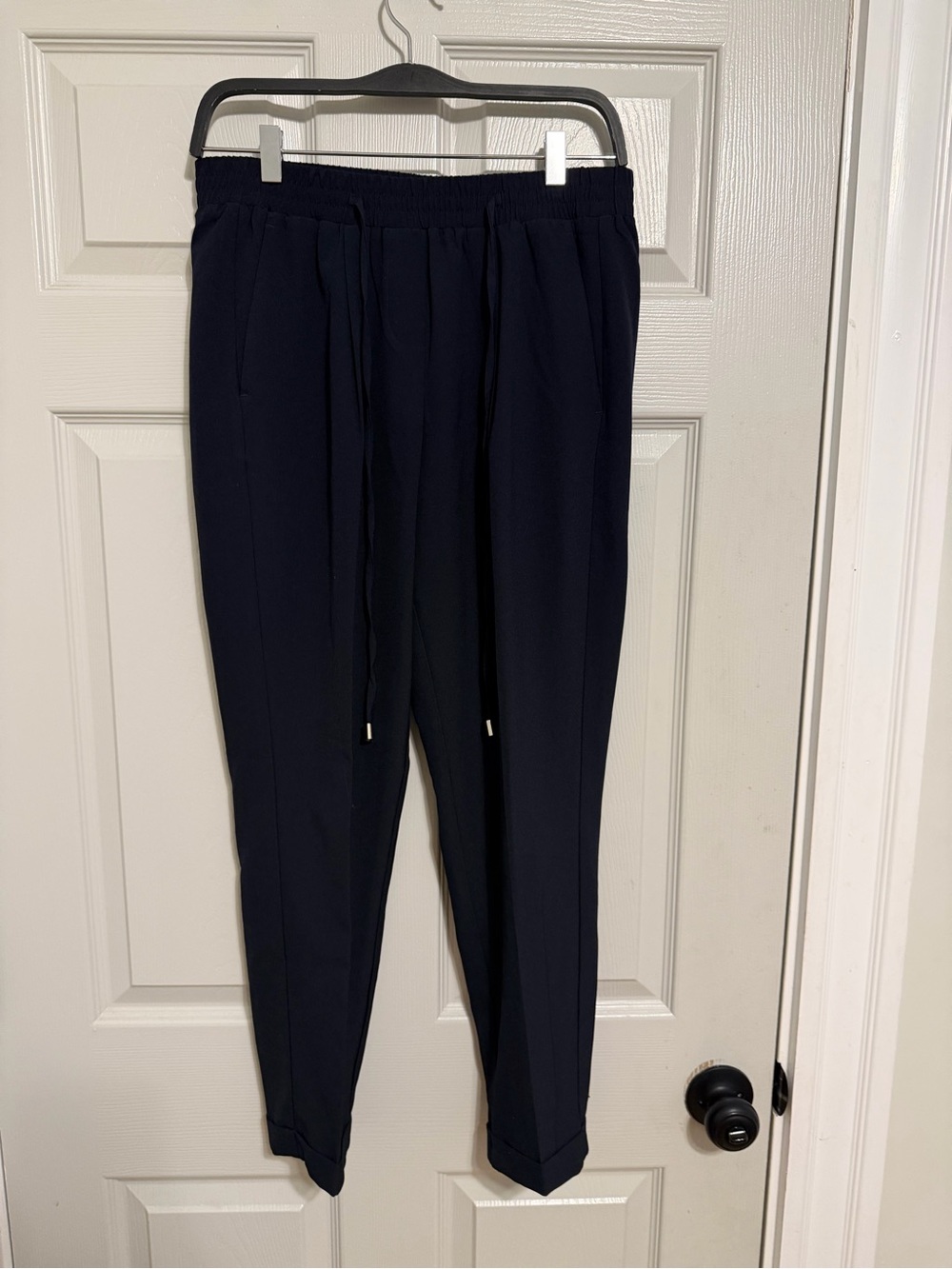 SOHO Women's Navy Elastic-Waist Dress Jogger Pants